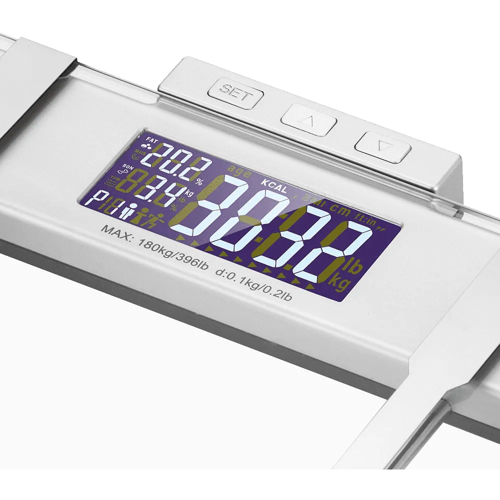 VonHaus Body Fat Scales 400lb Weight Capacity Hydration Monitor Composition Analyser Bathroom Scales