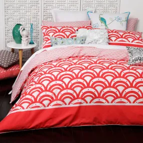 Zen Coral Quilt Cover Set by Logan and Mason