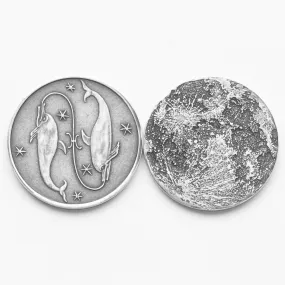 Zodiac Pisces Moon Silver Coin